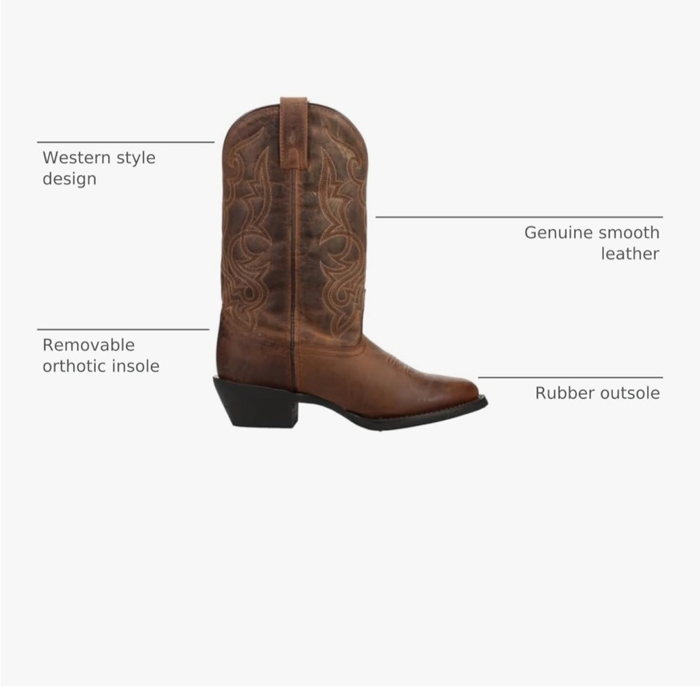 Women’s Laredo Maddie brown Western Boots size 7 1/2 - Picture 11 of 13
